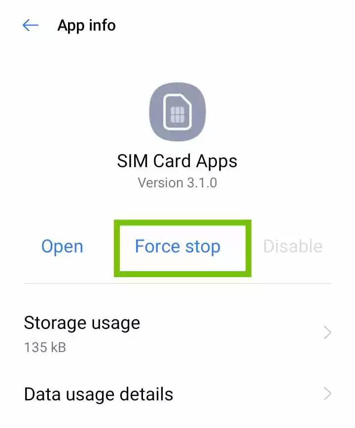 force stop the sim card apps or Toolkit
