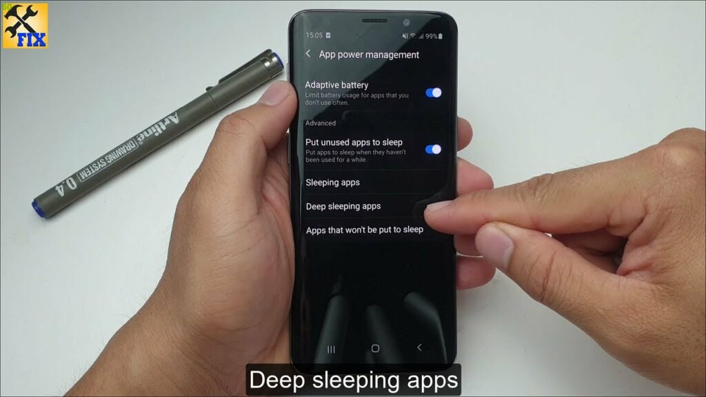 deep sleeping apps samsung